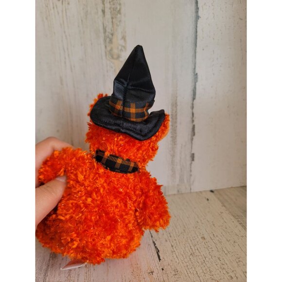 Russ Hocus Orange teddy bear Halloween mini decor plush - Picture 5 of 5